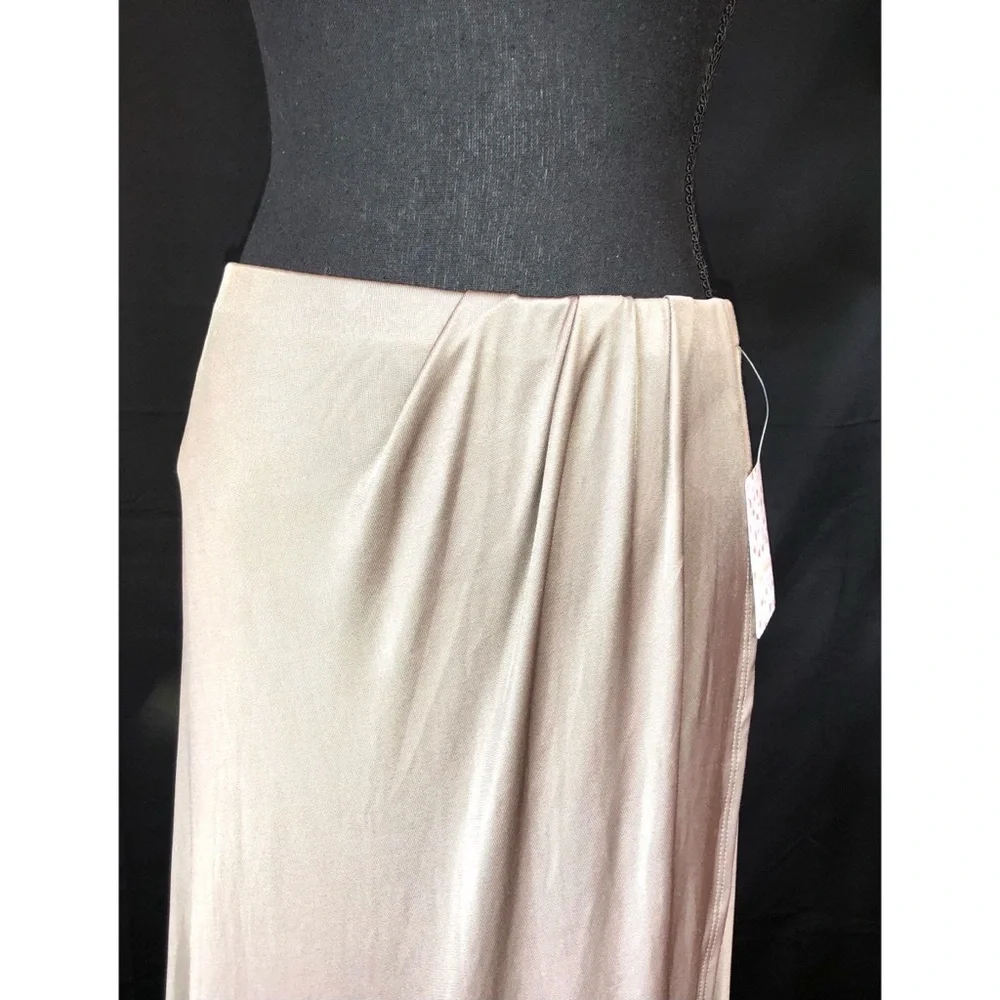 Free People Women’s Wrap Asymmetrical Army Green Maxi Skirt Fall Flow Size M NWT